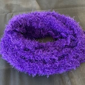 Purple Fuzzy Infinity Scarf